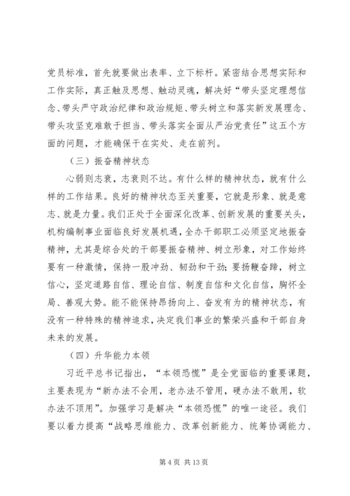 市编办主任讲党课材料20XX年.docx