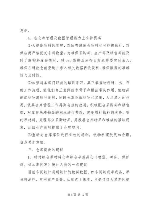 仓管工作总结心得范文精选.docx