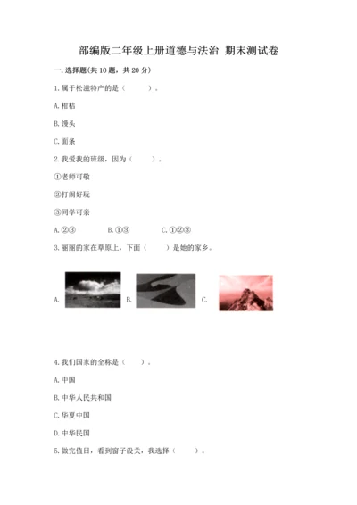 部编版二年级上册道德与法治 期末测试卷精品（各地真题）.docx