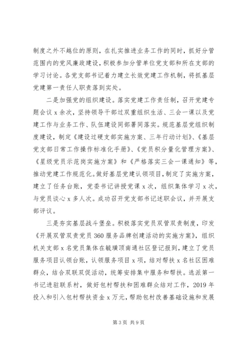 开展“两学一做”落实全面从严治党主体责任情况自查报告.docx