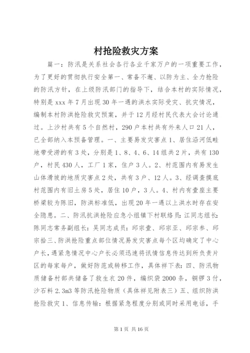 村抢险救灾方案.docx