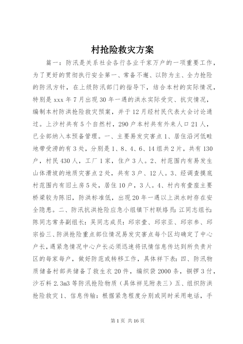 村抢险救灾方案.docx