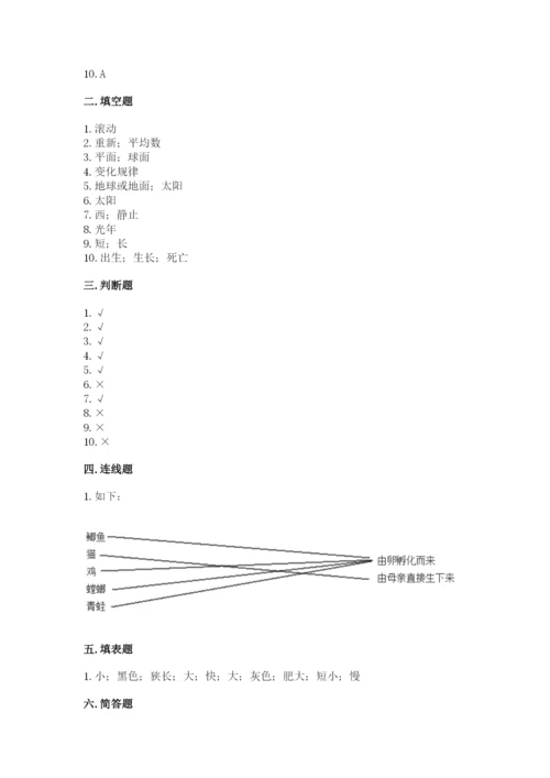 教科版三年级下册科学期末测试卷word.docx