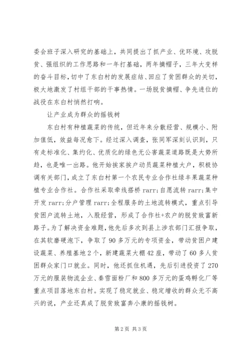 优秀村支部第一书记张同军的先进事迹.docx