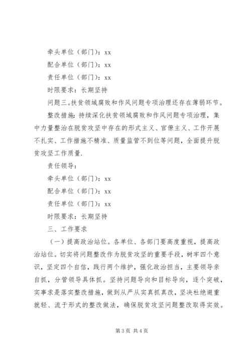 脱贫攻坚巡视“回头看”反馈问题整改方案.docx