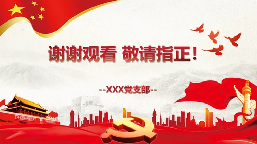 党支部书记抓党建述职报告工作总结PPT