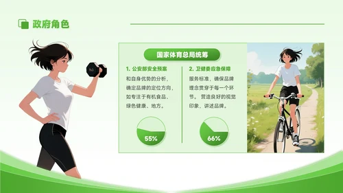 绿色商务风全民健身全民健身日