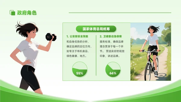 绿色商务风全民健身全民健身日
