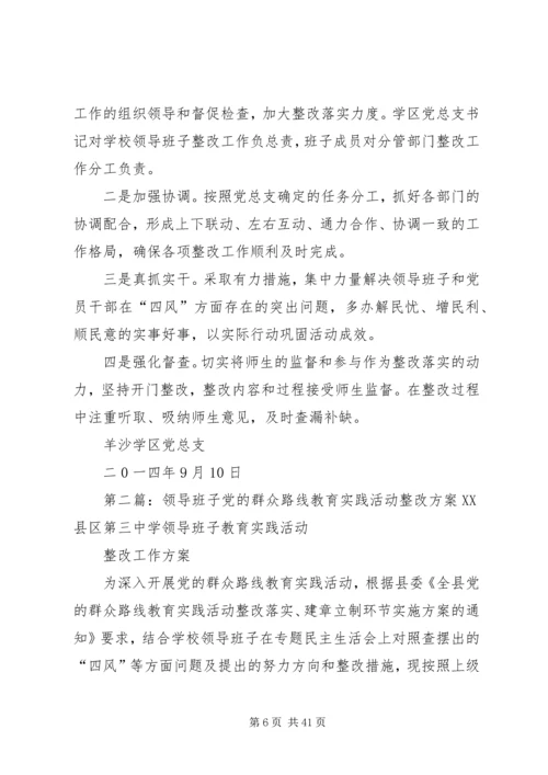 党的群众路线教育实践活动领导班子整改方案_1.docx