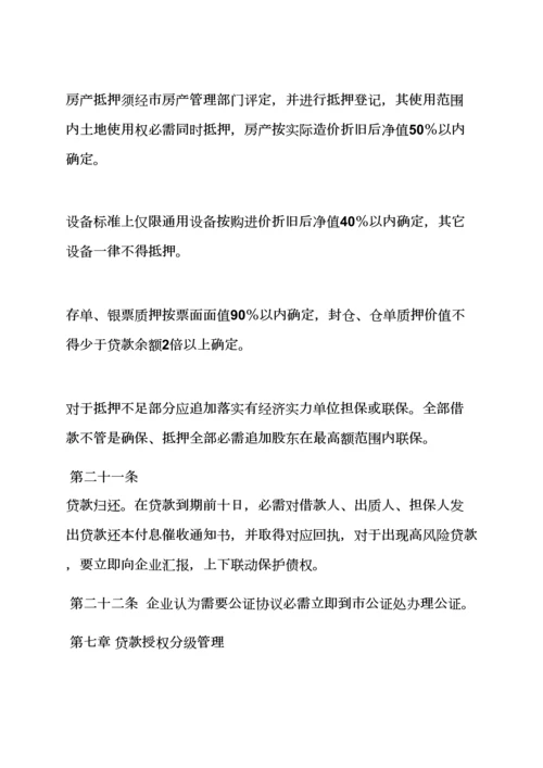 小贷公司管理专项规章新规制度.docx