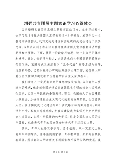 增强共青团员主题意识学习心得体会 (4).docx