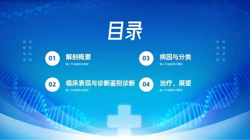 蓝色简约股骨颈骨折课件PPT模板宣传PPT动态PPT