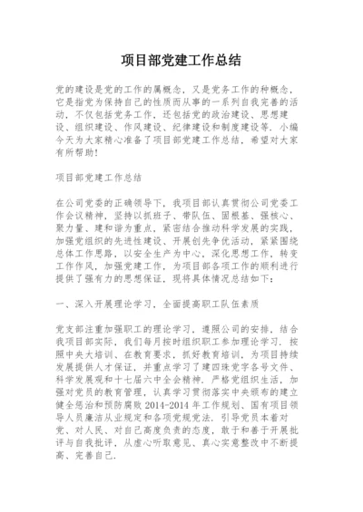 项目部党建工作总结.docx