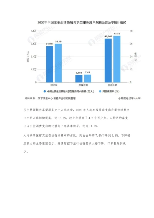 中国共享经济行业细分市场现状及发展趋势分析-共享型服务各领域表现良好.docx