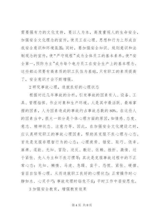 电力企业安全文化建设.docx