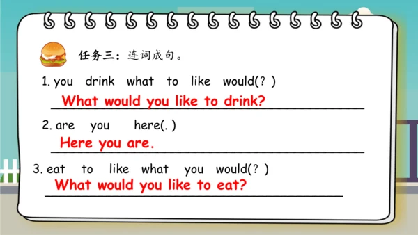 Unit 3 What would you like 单元复习(二)-重点句型+典型例题（共25张P