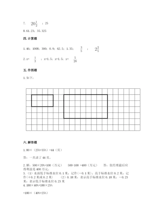 人教版六年级下册数学期末测试卷（b卷）word版.docx