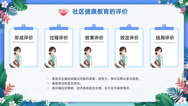 蓝色社区健康教育ppt课件社区健康教育与健康促进PPT模板健康宣教