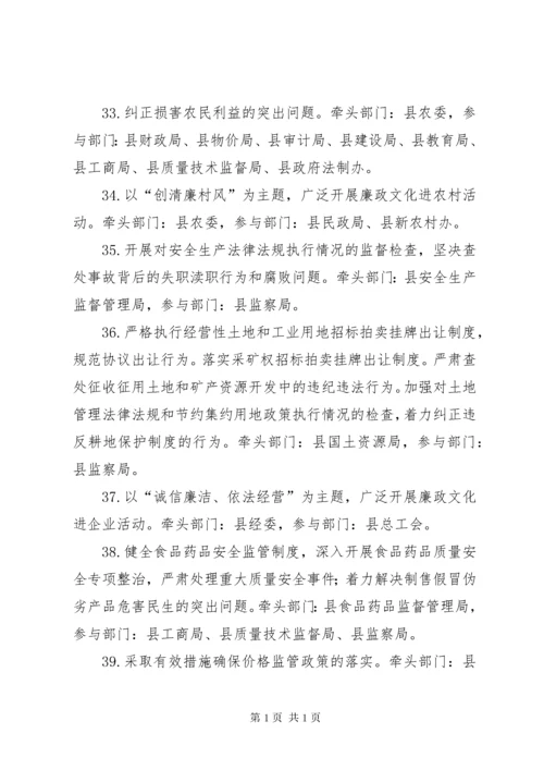 政府廉政建设反腐败工作意见.docx