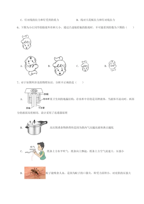 强化训练广西钦州市第一中学物理八年级下册期末考试定向练习练习题.docx