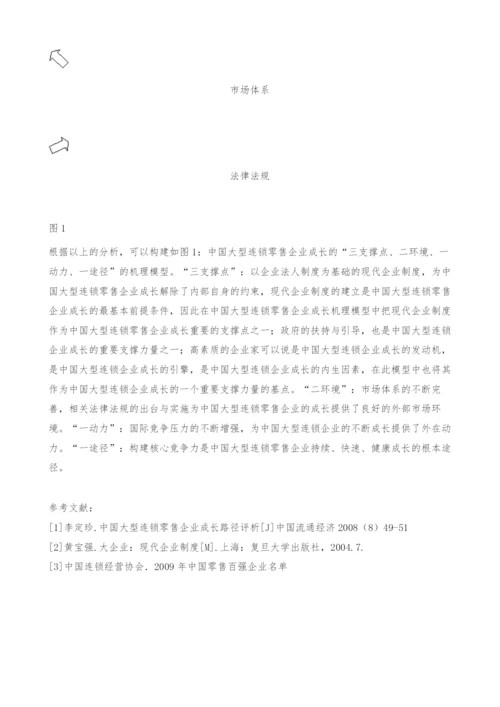 中国大型连锁零售企业成长机理分析-连锁经营.docx