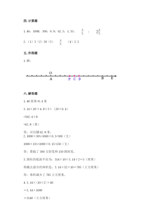 小升初六年级期末试卷附参考答案【满分必刷】.docx