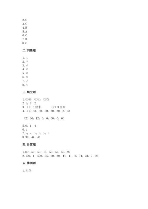 人教版二年级上册数学期中测试卷精品【实用】.docx