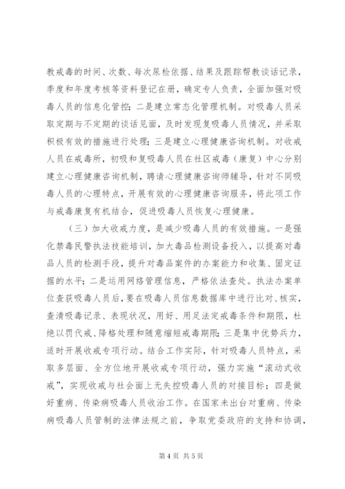 关于对创新吸毒人员管理方法的思考.docx