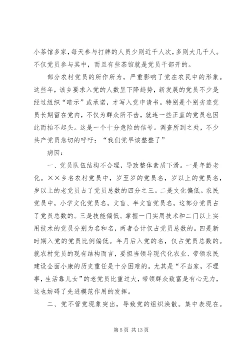 对×乡党员队伍状况的调查与思考.docx