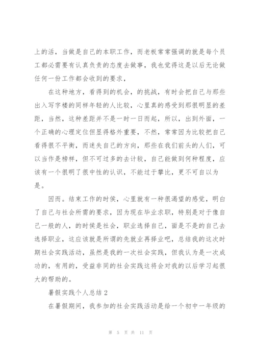 暑假实践个人总结5篇.docx