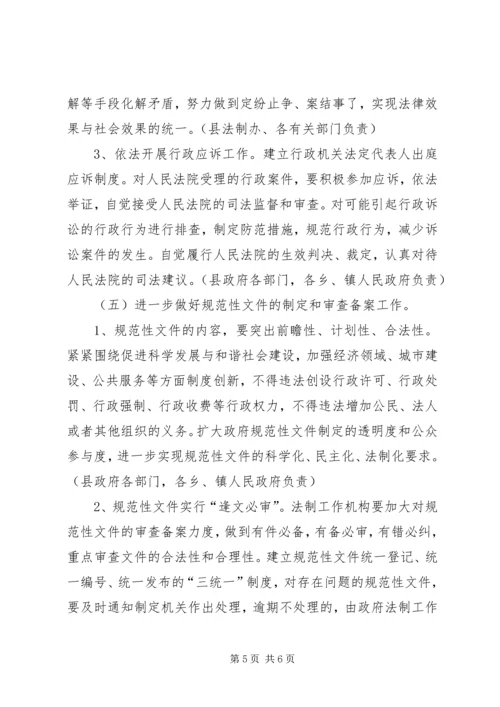 全县依法行政工作实施要点.docx