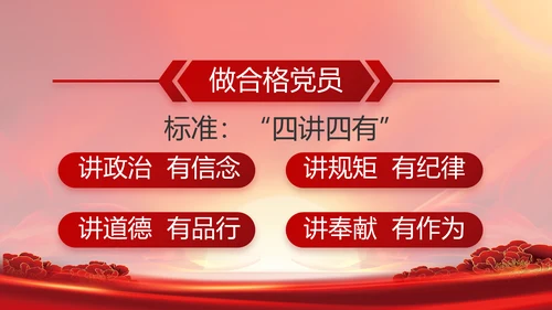 党政党支部年终工作总结汇报PPT党课