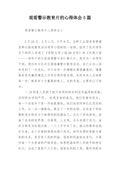 观看警示教育片的心得体会5篇.docx