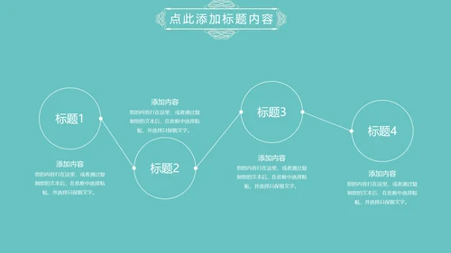 淡蓝色简约清新欧式花纹述职报告PPT模板