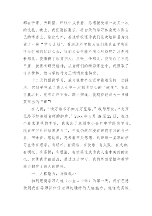 跟岗学习个人总结.docx