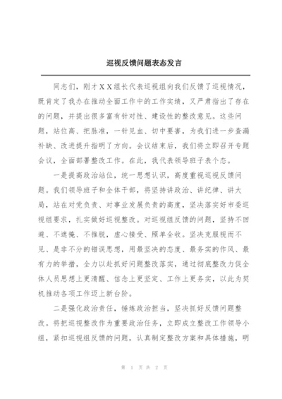 巡视反馈问题表态发言.docx