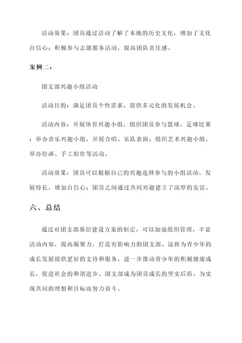 团支部基层建设方案