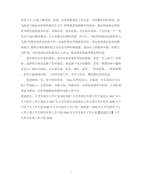 精编之大学生村官工作计划范文22.docx