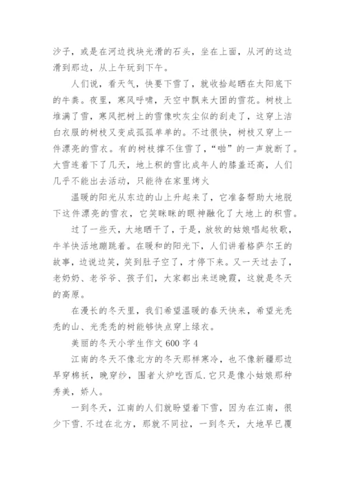 美丽的冬天小学生作文600字范文.docx