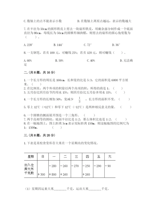 苏教版六年级数学小升初试卷及参考答案【实用】.docx