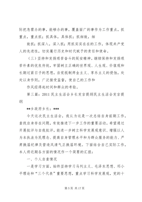 副乡长民主生活会发言提纲 (2).docx