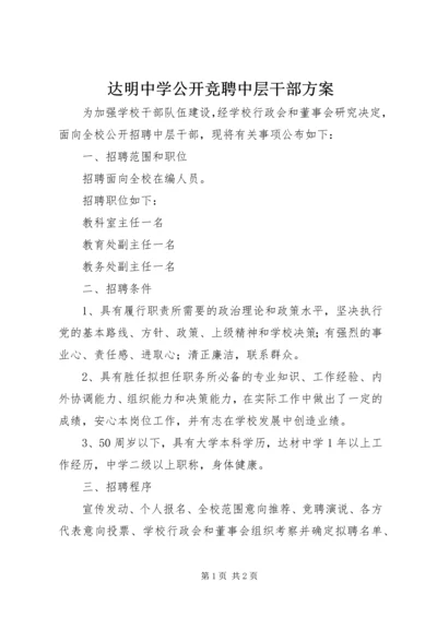 达明中学公开竞聘中层干部方案.docx