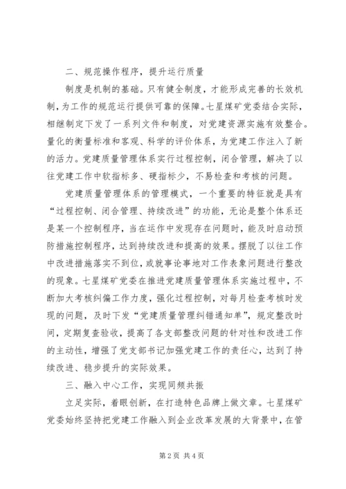 煤矿企业党建质量管理调研报告.docx