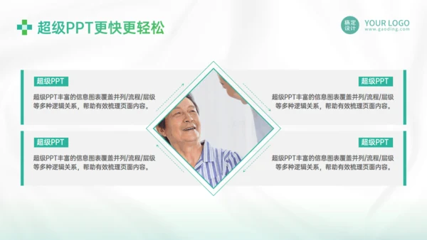 智慧医疗康养融合老年生活养老院通用PPT模板