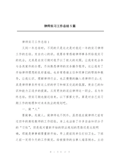 律师实习工作总结5篇.docx