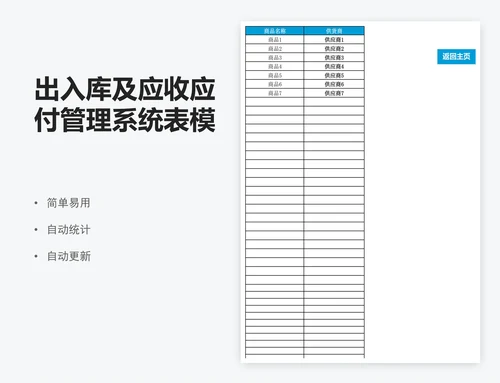 出入库及应收应付管理系统表模版