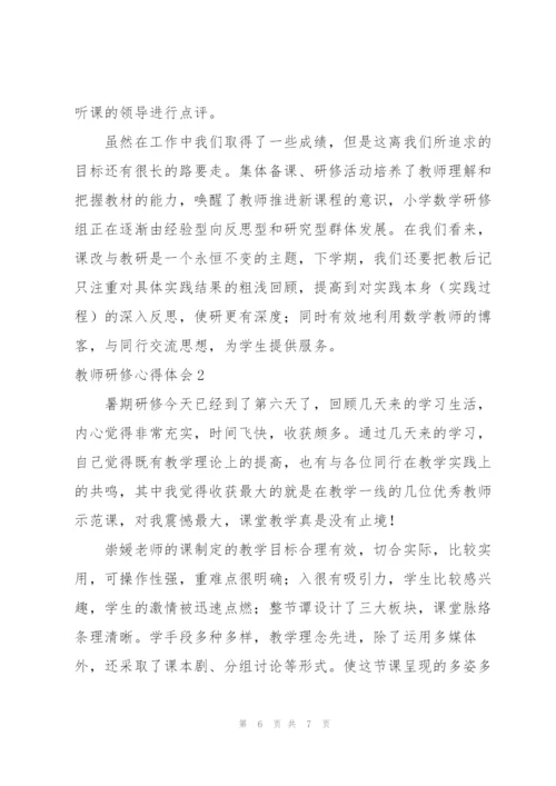 教师研修总结.docx