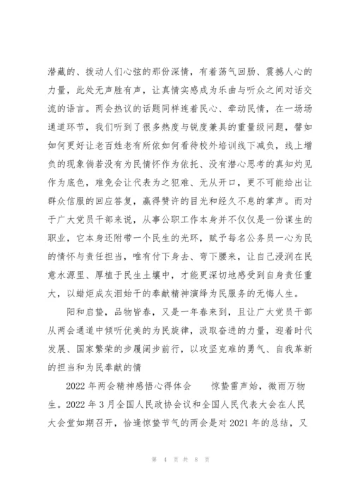 2022年两会精神感悟心得体会.docx