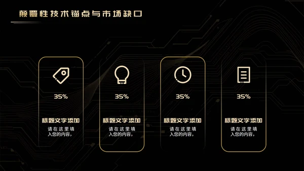 黑金奢华科技风创业创新PPT模板