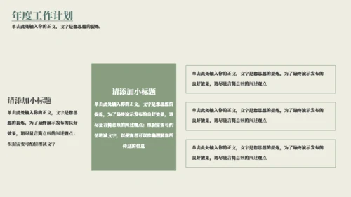 小清新年终总结通用PPT模板